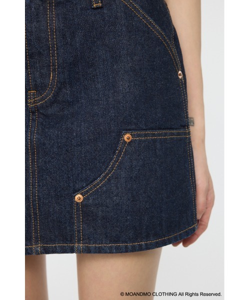 MOUSSY（マウジー）の「MOANDMO EMBROIDERY ミニスカート（デニムスカート・レディース・ダークブルー/ワンウォッシュ・1/2）」の21枚目の写真
