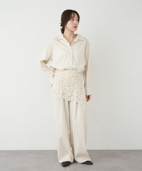 SHENERY（シーナリー）の「3タックイージーパンツ（その他パンツ・レディース・ブラック/アイボリー/ベージュ・36/38）」の5枚目の写真