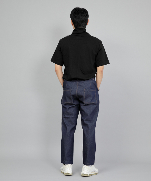 ワイドカッティングクロップハーフバンドパンツ WCH-327 インディゴ