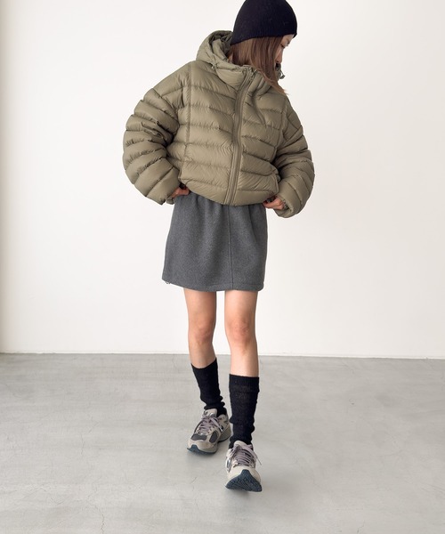 CANAL JEAN（キャナルジーン）の「El mar　フリースミニスカート（スカート・レディース・チャコールグレー・ONE SIZE）」の3枚目の写真