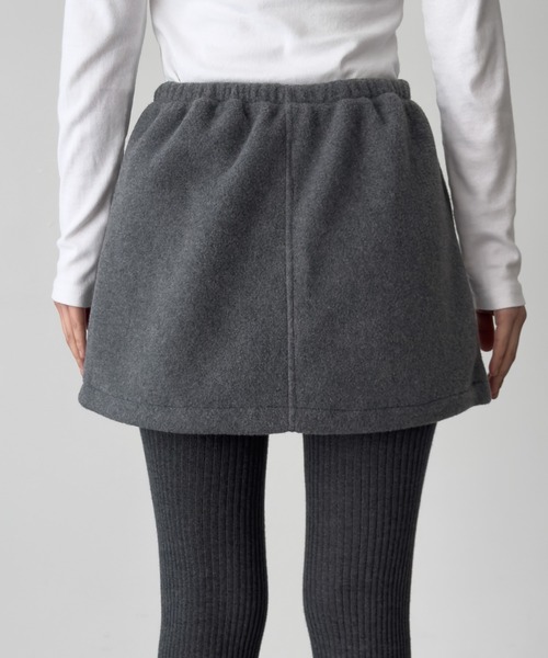 CANAL JEAN（キャナルジーン）の「El mar　フリースミニスカート（スカート・レディース・チャコールグレー・ONE SIZE）」の6枚目の写真