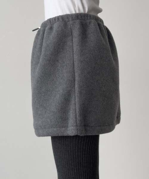 CANAL JEAN（キャナルジーン）の「El mar　フリースミニスカート（スカート・レディース・チャコールグレー・ONE SIZE）」の5枚目の写真