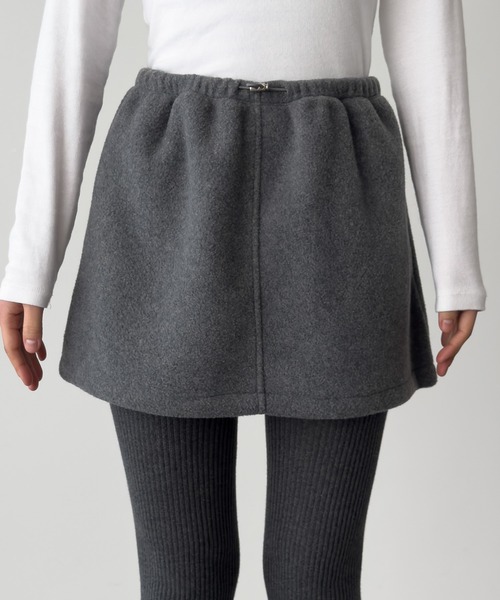 CANAL JEAN（キャナルジーン）の「El mar　フリースミニスカート（スカート・レディース・チャコールグレー・ONE SIZE）」の4枚目の写真
