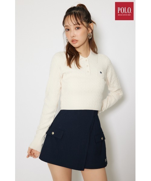 POLO BCS】ケーブルニットトップス 秋服 冬服（ニット/セーター