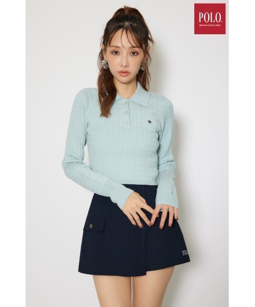 POLO BCS】ケーブルニットトップス 秋服 冬服（ニット/セーター
