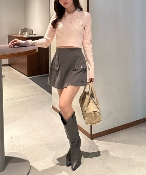 rienda(リエンダ)の「【POLO BCS】ケーブルニットトップス 秋服 冬服(ニット/セーター・レディース・ピンク/アイボリー/ライトブルー・FREE)」の9枚目の写真