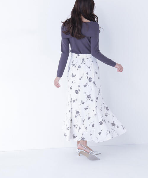 NATURAL BEAUTY BASIC（ナチュラルビューティーベーシック）の「◇プリントヘム切替マーメイドスカート（スカート・レディース・ホワイト系その他/ブルー系その他・P/S/MEDIUM）」の11枚目の写真