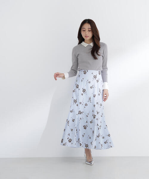 NATURAL BEAUTY BASIC(ナチュラルビューティーベーシック)の「◇プリントヘム切替マーメイドスカート(スカート・レディース・ホワイト系その他/ブルー系その他・P/S/MEDIUM)」の20枚目の写真