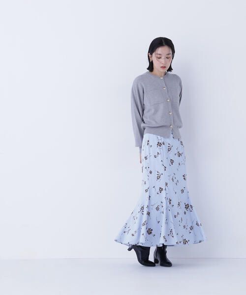 NATURAL BEAUTY BASIC（ナチュラルビューティーベーシック）の「◇プリントヘム切替マーメイドスカート（スカート・レディース・ホワイト系その他/ブルー系その他・P/S/MEDIUM）」の17枚目の写真