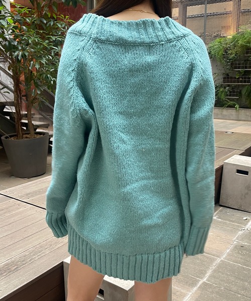 ROGER AND RAW（ロジャーアンドロウ）の「[インナーセット] ニットカーディガンアンサンブル（ニット/セーター・レディース・ベージュ/ライトブルー・FREE）」の13枚目の写真