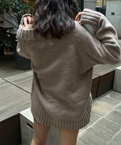 ROGER AND RAW（ロジャーアンドロウ）の「[インナーセット] ニットカーディガンアンサンブル（ニット/セーター・レディース・ベージュ/ライトブルー・FREE）」の3枚目の写真