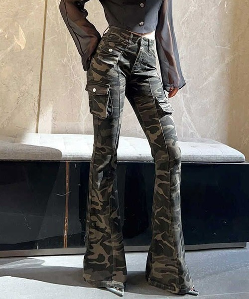 Ressaca(レサーカ)の「カモフラージュ柄フレアカーゴパンツ(カーゴパンツ・レディース・カモフラージュ・L/M)」の11枚目の写真