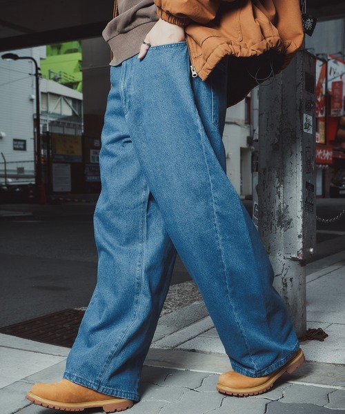 improves（インプローブス）の「9.5oz デニム バレルレッグ ジーンズ（デニムパンツ・メンズ・ブルー/ブラック/ネイビー/ブラック系/サックスブルー・LARGE/MEDIUM/X-LARGE/SMALL）」の5枚目の写真