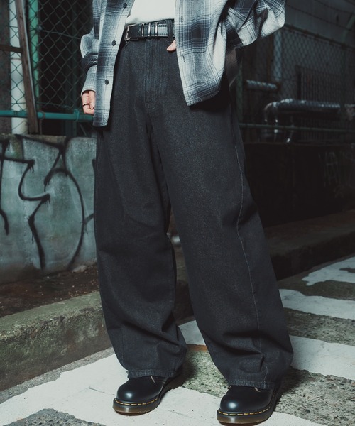 improves（インプローブス）の「9.5oz デニム バレルレッグ ジーンズ（デニムパンツ・メンズ・ブルー/ブラック/ネイビー/ブラック系/サックスブルー・LARGE/MEDIUM/X-LARGE/SMALL）」の2枚目の写真