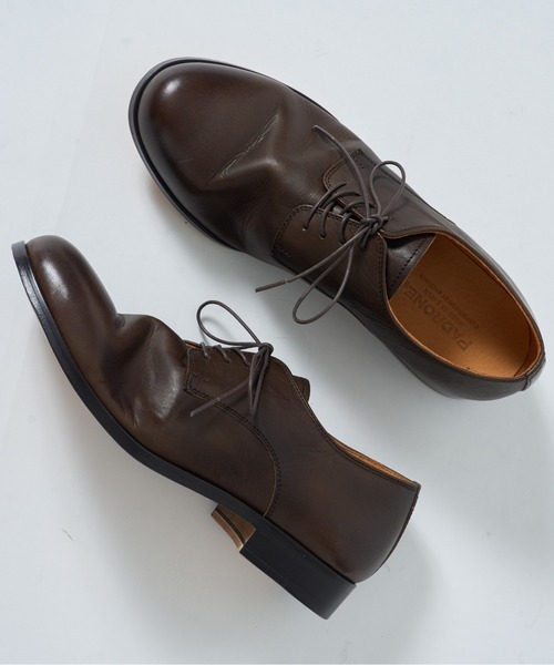 PADRONE(パドローネ)の「【PADRONE】別注 DERBY PLAIN TOE SHOES 外羽根ドレープシューズ ダービープレーントゥシューズ PK8686-2004-17C(ドレスシューズ・メンズ・ダークブラウン/キャメル/ブラック・42/41/40)」の2枚目の写真