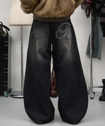 sedacle girl | ラインストーンカーブデニム【SETUP着用可能】(デニムパンツ)