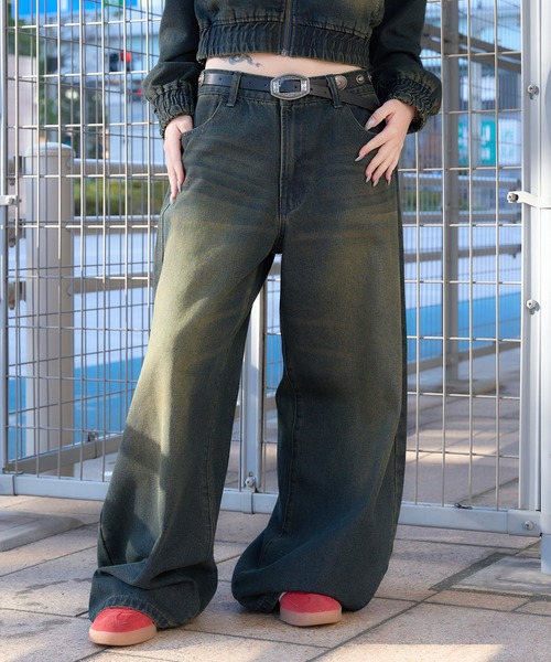 sedacle girl（セダクルガール）の「ラインストーンカーブデニム【SETUP着用可能】（デニムパンツ・レディース・ブラック/インディゴブルー/ダークインディゴブルー・SMALL/MEDIUM）」の12枚目の写真