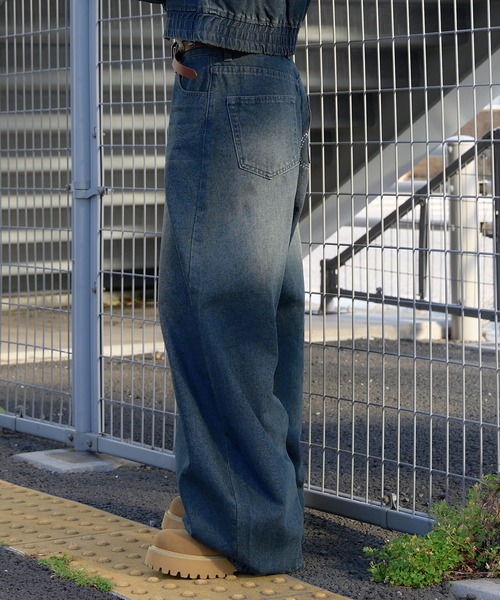 sedacle girl（セダクルガール）の「ラインストーンカーブデニム【SETUP着用可能】（デニムパンツ・レディース・ブラック/インディゴブルー/ダークインディゴブルー・SMALL/MEDIUM）」の5枚目の写真