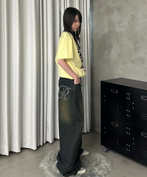 sedacle girl(セダクルガール)の「ラインストーンカーブデニム(デニムパンツ・レディース・ブラック/インディゴブルー/ダークインディゴブルー/ピンク/ブラック系/ミント・SMALL/MEDIUM)」の21枚目の写真