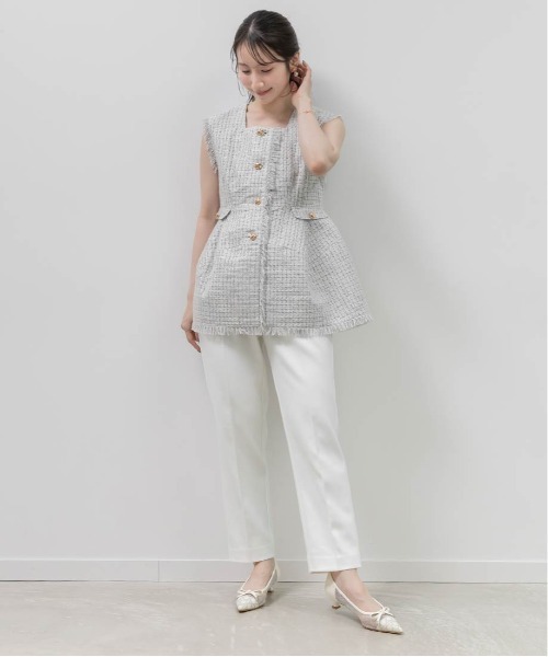 RANDA(ランダ)の「グリッターラインチュールパンプス(パンプス・レディース・ベージュ/ホワイト/ブラック・22.5/23/23.5/24/24.5/22/25.5/25)」の11枚目の写真