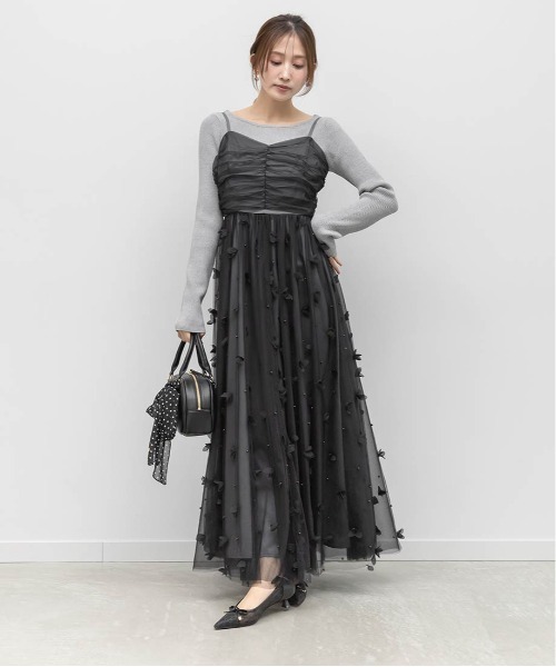 RANDA(ランダ)の「グリッターラインチュールパンプス(パンプス・レディース・ベージュ/ホワイト/ブラック・22.5/23/23.5/24/24.5/22/25.5/25)」の20枚目の写真