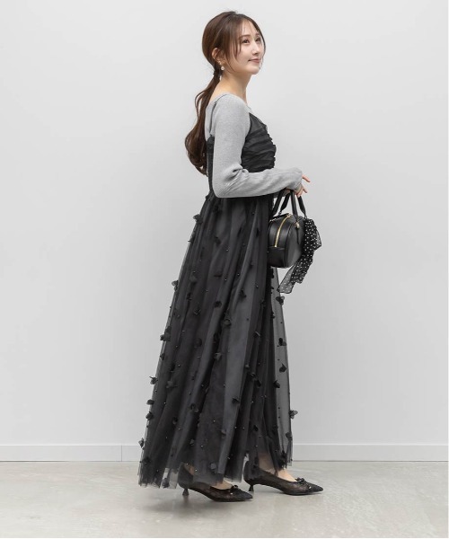 RANDA(ランダ)の「グリッターラインチュールパンプス(パンプス・レディース・ベージュ/ホワイト/ブラック・22.5/23/23.5/24/24.5/22/25.5/25)」の21枚目の写真