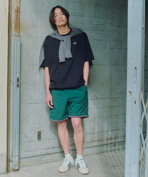 別注 雙條紋 經典刺繡標誌 游泳短褲