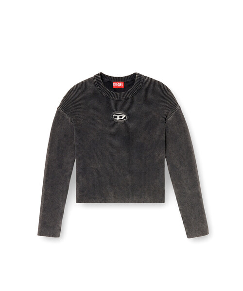 DIESEL(ディーゼル)の「ウィメンズ コットンプルオーバーニット M-ANCHOREX(ニット/セーター・レディース・ブラック・MEDIUM/LARGE/SMALL/X-SMALL)」の6枚目の写真