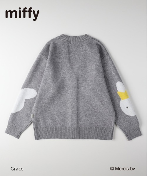 Right-on（ライトオン）の「【ｍｉｆｆｙ】70周年限定 カーディガン (ジャガード編み / ゆったりシルエット / カラフルボタン)（カーディガン/ボレロ・レディース・ライトベージュ/グレー・L/M）」の8枚目の写真