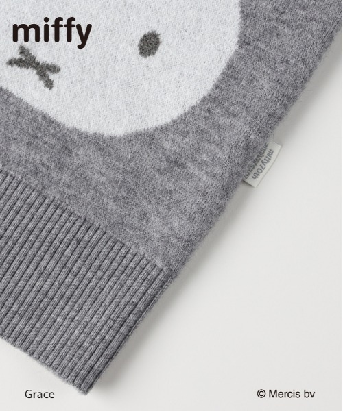 Right-on（ライトオン）の「【ｍｉｆｆｙ】70周年限定 カーディガン (ジャガード編み / ゆったりシルエット / カラフルボタン)（カーディガン/ボレロ・レディース・ライトベージュ/グレー・L/M）」の5枚目の写真