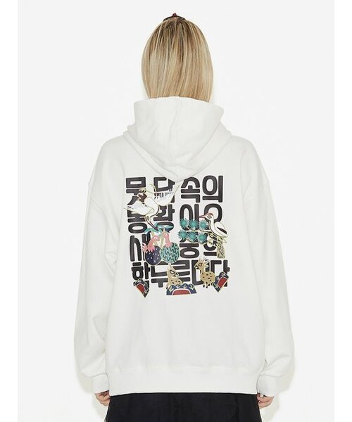 TEENY TIGER(ティーニータイガー)の「Crane Hoodie (white)(パーカー・レディース・その他・MEDIUM)」の1枚目の写真