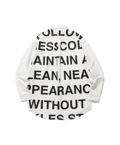 NICE GHOST CLUB（ナイスゴーストクラブ）の「FFATS DRESS CODE BIG BIG SHIRT_WHITE(NG2ESUW302A)（シャツ/ブラウス・レディース・その他・S/M/L）」の2枚目の写真