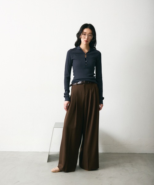 Lutim by u(ルチバイユー)の「【接触冷感】アイシーシャーベットフロントボタンリブトップス(その他トップス・レディース・チャコールグレー/アイボリー/ネイビー・FREE)」の21枚目の写真