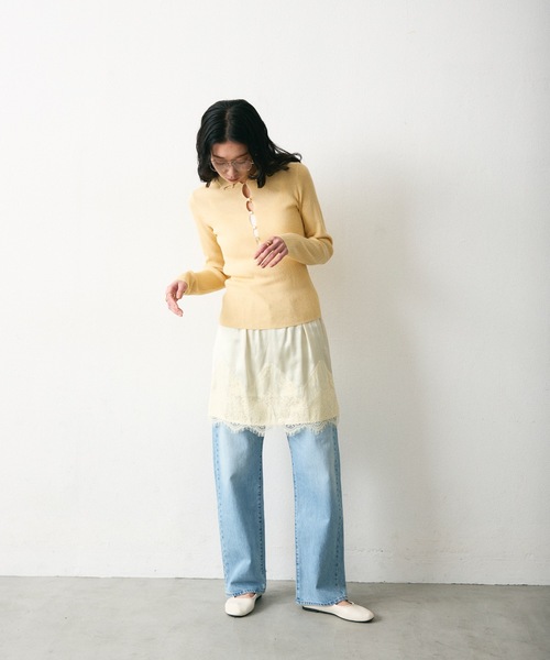 Lutim by u(ルチバイユー)の「【接触冷感】アイシーシャーベットフロントボタンリブトップス(その他トップス・レディース・チャコールグレー/アイボリー/ネイビー・FREE)」の16枚目の写真