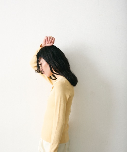 Lutim by u(ルチバイユー)の「【接触冷感】アイシーシャーベットフロントボタンリブトップス(その他トップス・レディース・チャコールグレー/アイボリー/ネイビー・FREE)」の15枚目の写真