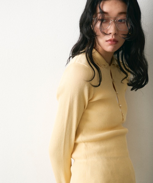 Lutim by u(ルチバイユー)の「【接触冷感】アイシーシャーベットフロントボタンリブトップス(その他トップス・レディース・チャコールグレー/アイボリー/ネイビー・FREE)」の10枚目の写真