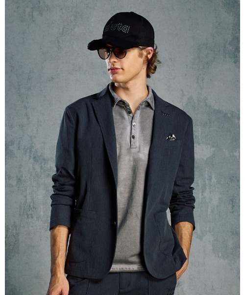 wjk(ダヴルジェイケイ)の「smart jacket(テーラードジャケット・メンズ・チャコールグレー/キャメル・SMALL/MEDIUM/LARGE/X-LARGE)」の2枚目の写真
