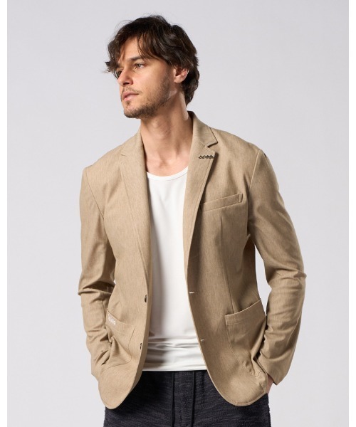 wjk(ダヴルジェイケイ)の「smart jacket(テーラードジャケット・メンズ・チャコールグレー/キャメル・SMALL/MEDIUM/LARGE/X-LARGE)」の3枚目の写真