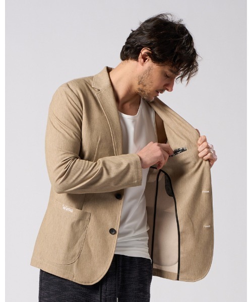 wjk(ダヴルジェイケイ)の「smart jacket(テーラードジャケット・メンズ・チャコールグレー/キャメル・SMALL/MEDIUM/LARGE/X-LARGE)」の6枚目の写真