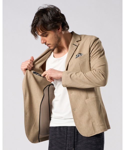 wjk(ダヴルジェイケイ)の「smart jacket(テーラードジャケット・メンズ・チャコールグレー/キャメル・SMALL/MEDIUM/LARGE/X-LARGE)」の7枚目の写真
