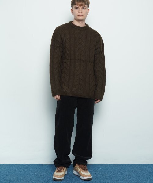 THE-ABON(エイボン)の「M508 corduroy wide pants black(その他パンツ・メンズ・ブラック・M/L)」の1枚目の写真