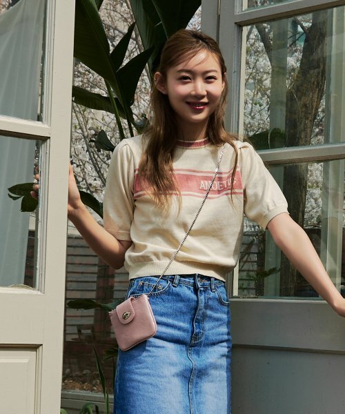 ANOETIC(アノエティック)の「ANC FLAP MINI BAG_PINK(メッセンジャーバッグ・レディース・ピンク・FREE)」の1枚目の写真