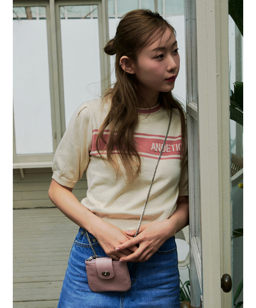 ANOETIC(アノエティック)の「ANC FLAP MINI BAG_PINK(メッセンジャーバッグ・レディース・ピンク・FREE)」の4枚目の写真