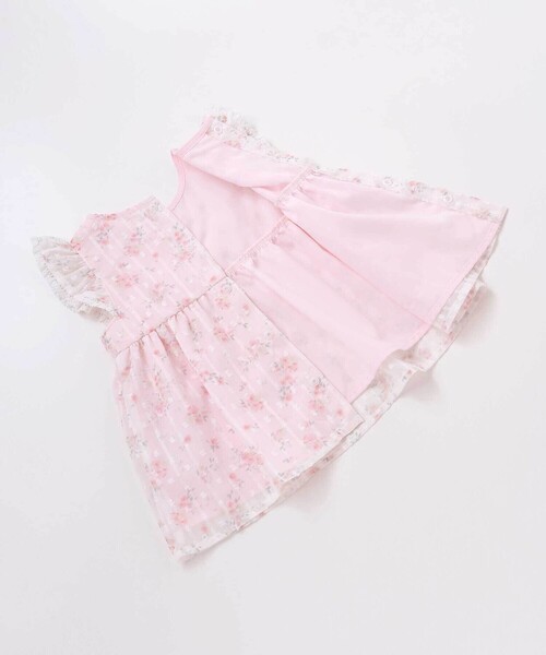 SLAP SLIP BABY（スラップスリップベビー）の「花柄シフォンレースワンピース+フリルブルマセットアップベビー(70~80cm)（その他ベビーウェア・キッズ・イエロー/ピンク・FREE）」の12枚目の写真