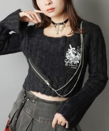 DARRDY（ダーディー）の「【DARRDY/ダーディー】チェーン付きフェザーニット/ワッペン（ニット/セーター）」