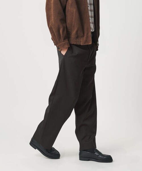 BEAUTY&YOUTH HI―LINE ウーステッド スラックス L ブラック パンツ