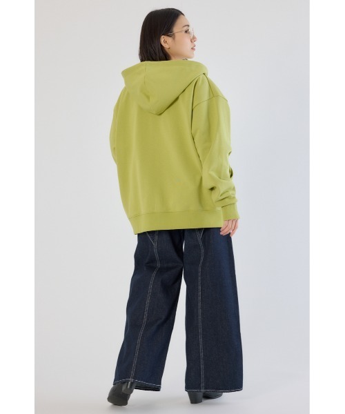 RODEO CROWNS WIDE BOWL（ロデオクラウンズワイドボウル）の「SHARE W ジップパーカー（パーカー・レディース・ライム/オフホワイト/グレー×ホワイト・LARGE/MEDIUM）」の22枚目の写真