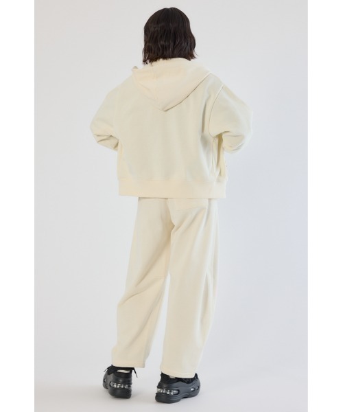 RODEO CROWNS WIDE BOWL（ロデオクラウンズワイドボウル）の「SHARE W ジップパーカー（パーカー・レディース・ライム/オフホワイト/グレー×ホワイト・LARGE/MEDIUM）」の4枚目の写真