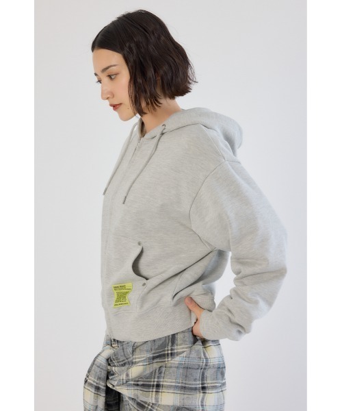 RODEO CROWNS WIDE BOWL（ロデオクラウンズワイドボウル）の「SHARE W ジップパーカー（パーカー・レディース・ライム/オフホワイト/グレー×ホワイト・LARGE/MEDIUM）」の6枚目の写真