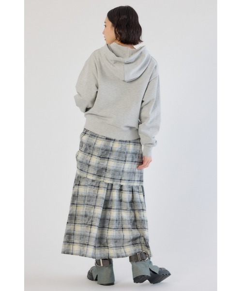 RODEO CROWNS WIDE BOWL（ロデオクラウンズワイドボウル）の「SHARE W ジップパーカー（パーカー・レディース・ライム/オフホワイト/グレー×ホワイト・LARGE/MEDIUM）」の9枚目の写真